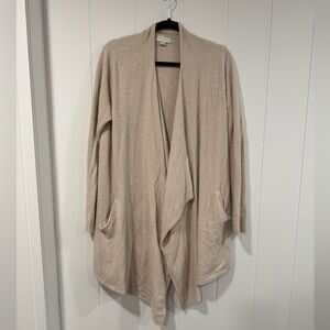 Barefoot Dreams Soft Tan Open Cardigan
